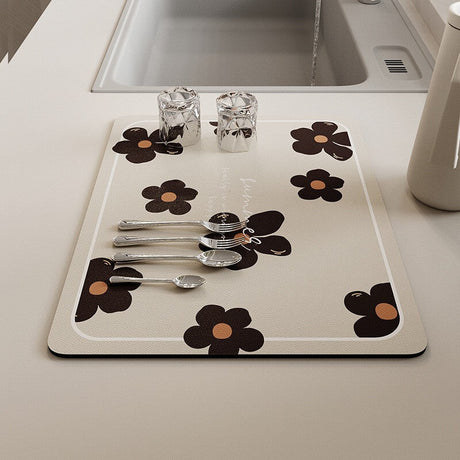 SUCO Marcellus Creamy Absorption Pad Kitchen Drain Mat from SUCO