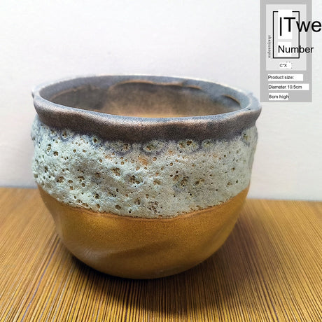 PAULOWNIA Yuna Unique Stone-Look Small Flowerpot from PAULOWNIA