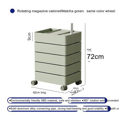 NIYE Isolde Sleek Acrylic Rotating Nightstand from NIYE