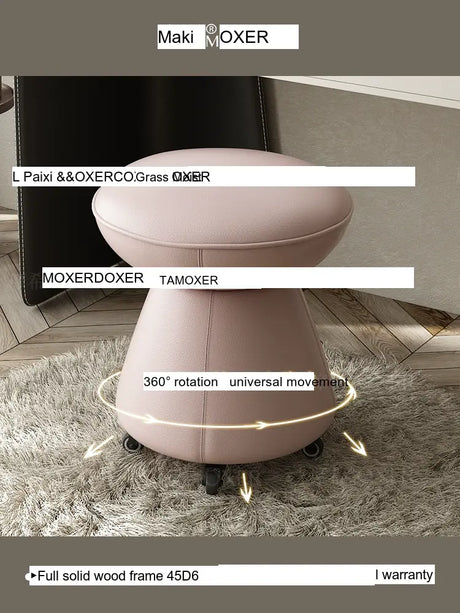 MOXER Zephyra Luxurious Swivel Makeup Stool from MOXER