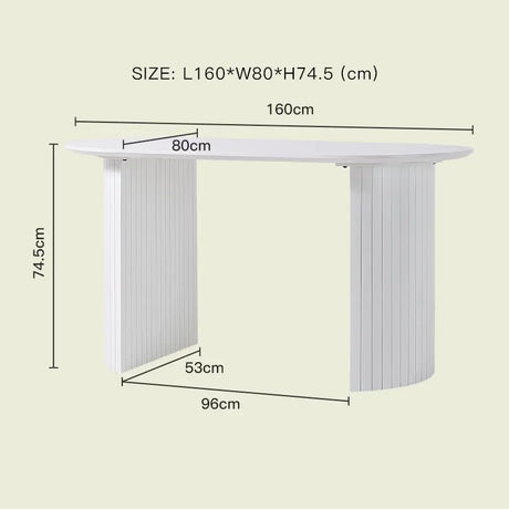 LAZYSPACE Claire Oval Rock Board Table from LAZYSPACE