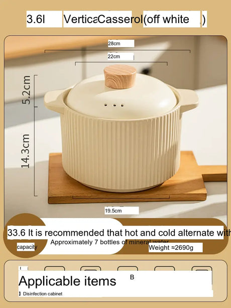 MH Sanzhi High-Temperature Ceramic Casserole Pot from MH