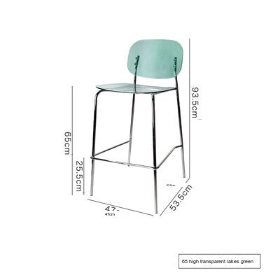 NIYE Alhambra Chic Transparent Bar Chair - Nordic Acrylic High Stool from NIYE