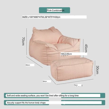 ABOUT WHITE Calypso Cozy Modern Beanbag Lounge Chair from ABOUT WHITE