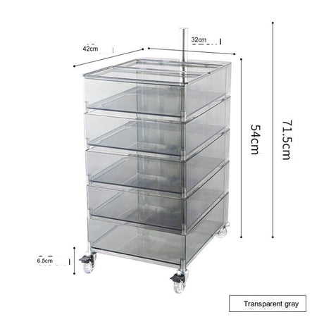 NIYE Tamsin Modern Acrylic Universal Coffee Table Cart from NIYE