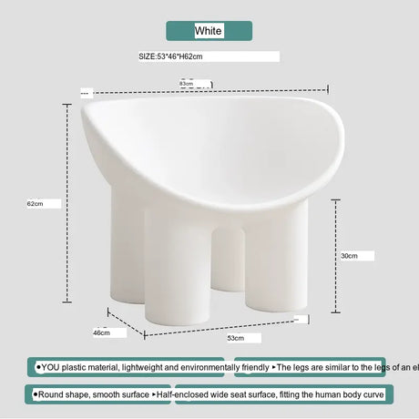 ABOUT WHITE Rosalía Cozy Minimalist Red Chair from ABOUT WHITE