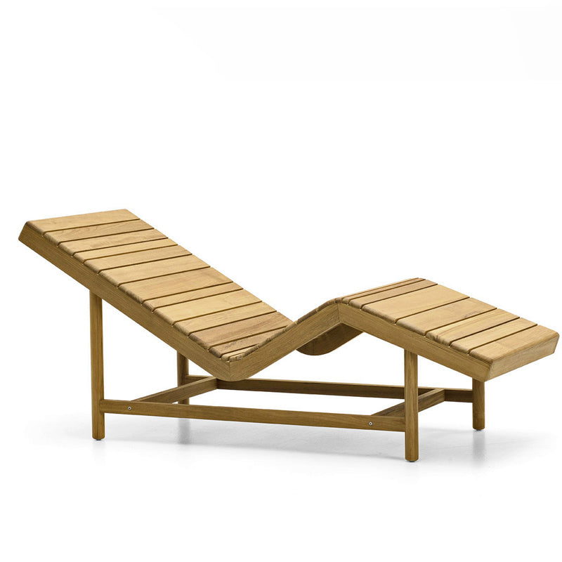DIME GARDEN Elowen Anticorrosive Teak Outdoor Lounge Bed from DIME GARDEN