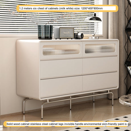 LINYUE Atlas Bauhaus Solid Wood Multi-Drawer Side Cabinet from LINYUE