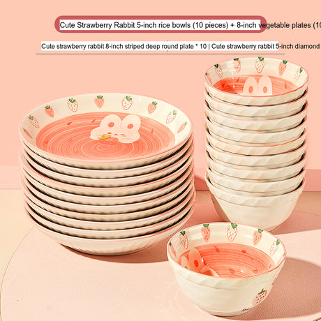 MOSE Cute Strawberry Tableware Set from MOSE