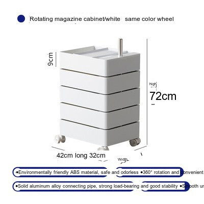 NIYE Isolde Sleek Acrylic Rotating Nightstand from NIYE