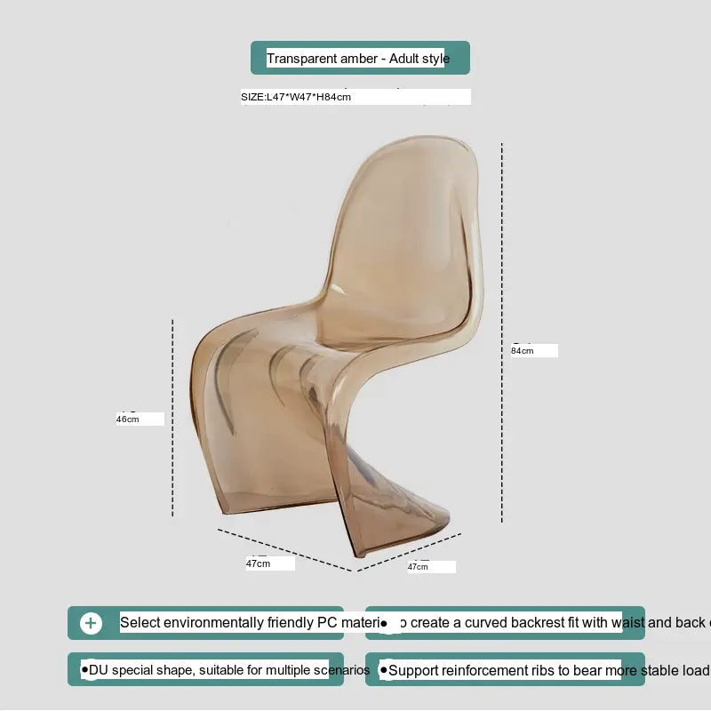 ABOUT WHITE Jintae Minimalist Transparent Dining Chair from ABOUT WHITE