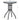 EXCELLENT Santiago Sleek Modern Outdoor Steel Glass Round Table Set from EXCELLENT