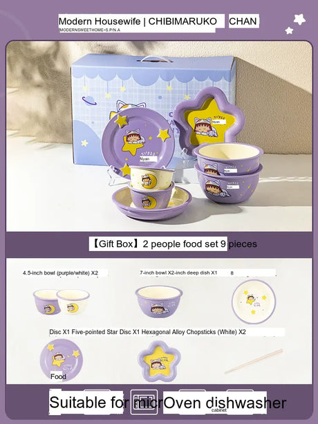 MH Isolde Cherry-Printed Durable Ceramic Dish Set from MH