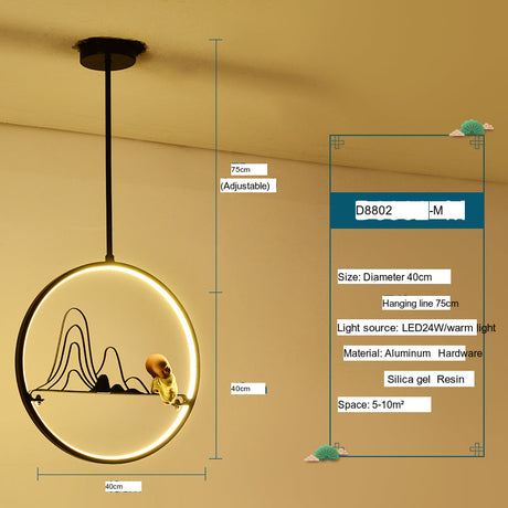 BOJI Minoru Stylish LED Ceiling Lamp Chinese Style from BOJI