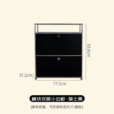 LAIMO Beatrice Retro Modular Stainless Steel Living Room Cabinet from LAIMO