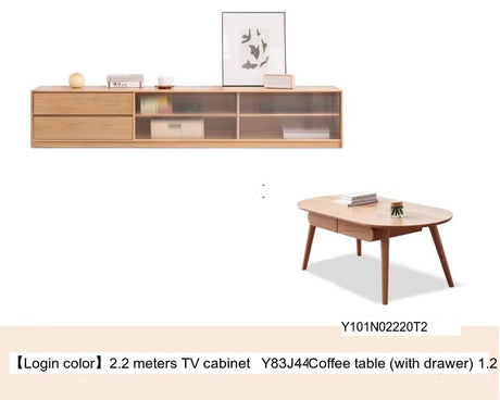 GENJI Santiago Elegant Solid Wood TV Cabinet Combo from GENJI