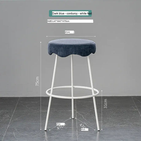 ABOUT WHITE Marcellus Elegant Luxury Bar Stool from ABOUT WHITE