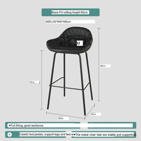 ABOUT WHITE Serephina Stylish Minimalist Bar Chair from ABOUT WHITE
