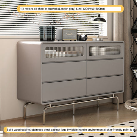 LINYUE Atlas Bauhaus Solid Wood Multi-Drawer Side Cabinet from LINYUE