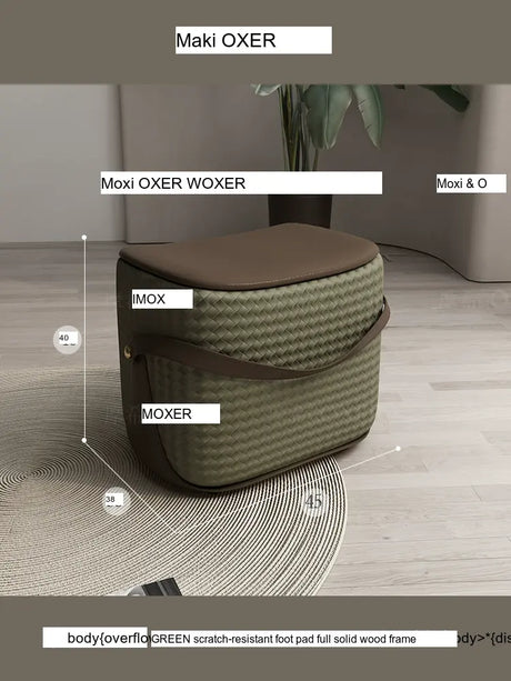 MOXER Isolde Elegant Solid Wood Footstool from MOXER