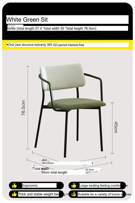 ABOUT WHITE Iskandar Elegant Light Luxury Dining Chair from ABOUT WHITE