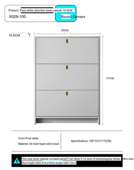 Leia Ultra Thin Shoe Cabinet from MODENG