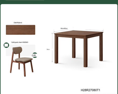 GENJI Hiroshi Elegant Solid Wood Dining Table from GENJI
