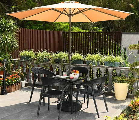 MOJIA Florian Porcelain Pillar Garden Umbrella for Outdoor Lounging from MOJIA