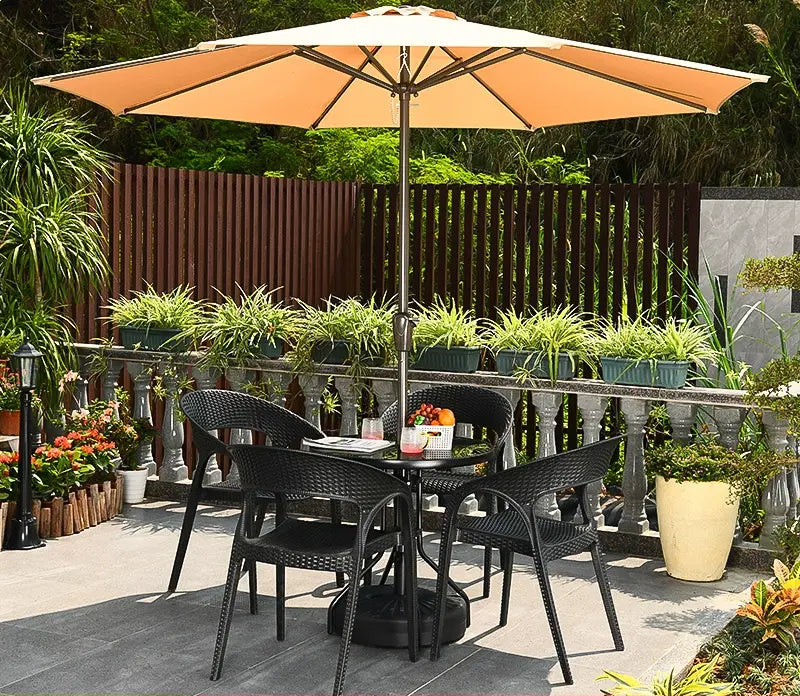 MOJIA Florian Porcelain Pillar Garden Umbrella for Outdoor Lounging from MOJIA