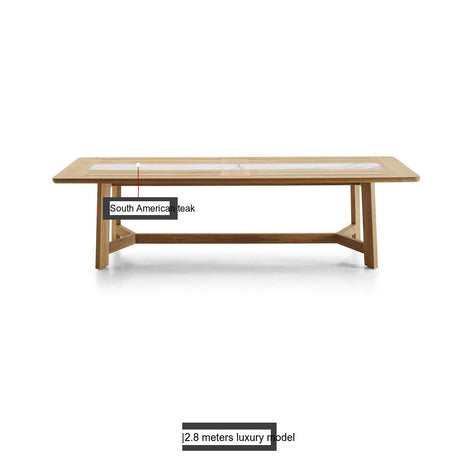 DIME GARDEN Amara Elegant Teak, Rattan Outdoor Table Set from DIME GARDEN