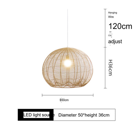 BOJI Haruko Vintage Woven Ceiling Lamp Retro Light Fixture from BOJI