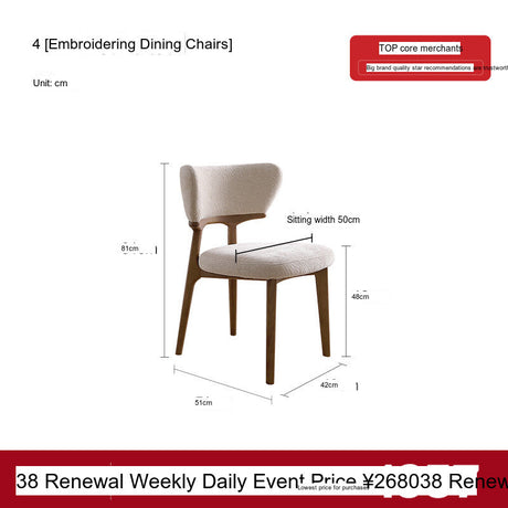 QUANMU Lysander Elegant Cream Rectangular Dining Table from QUANMU