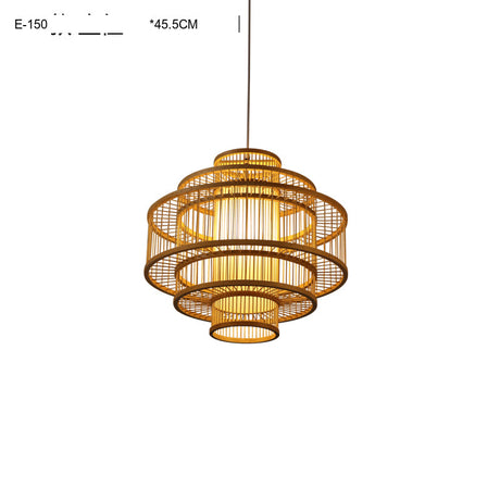 BOJI Haruki Elegant Wooden Bamboo Ceiling Lamp from BOJI