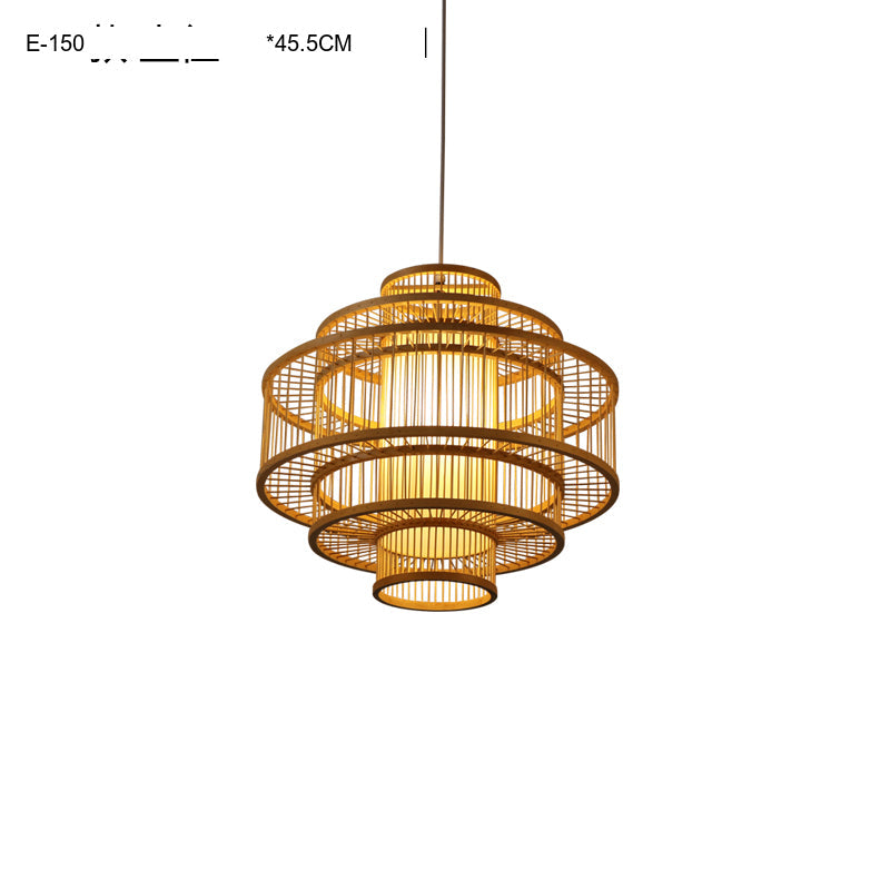 BOJI Haruki Elegant Wooden Bamboo Ceiling Lamp from BOJI