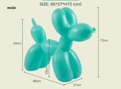 LAZYSPACE Violet Balloon Dog Stool from LAZYSPACE