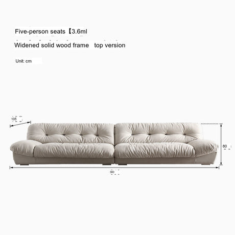 QUANMU Leandro Luxurious Cream Fabric Anti-Scratch Sofa from QUANMU