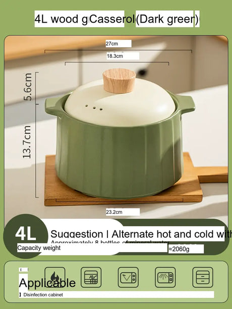 MH Sanzhi High-Temperature Ceramic Casserole Pot from MH