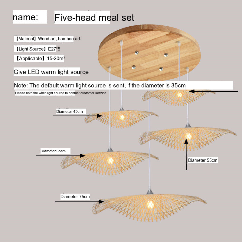 BOJI Santiago Elegant Bamboo Ceiling Lamp Living Room Light from BOJI