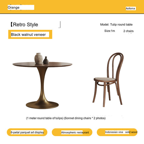 OROMA Isidora Retro Small Round Table Set from OROMA