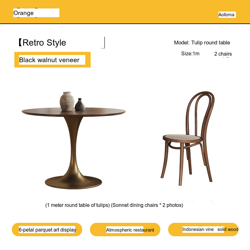 OROMA Isidora Retro Small Round Table Set from OROMA