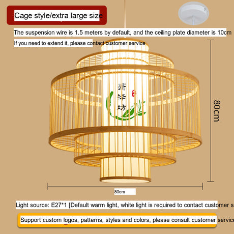 BOJI Amaterasu Elegant Bamboo Balcony Lamp from BOJI