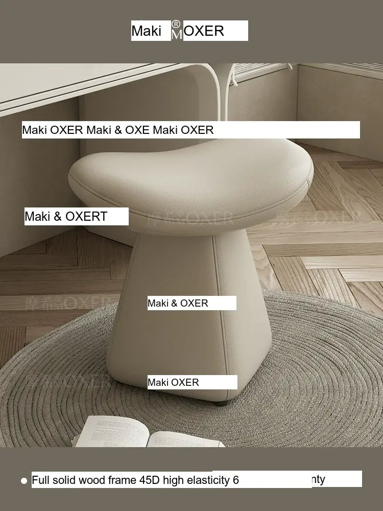MOXER Catalonia Elegant Movable Leather Makeup Stool from MOXER