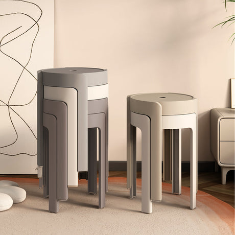 A&D Marisol Stylish Stackable Round Stool from A&D