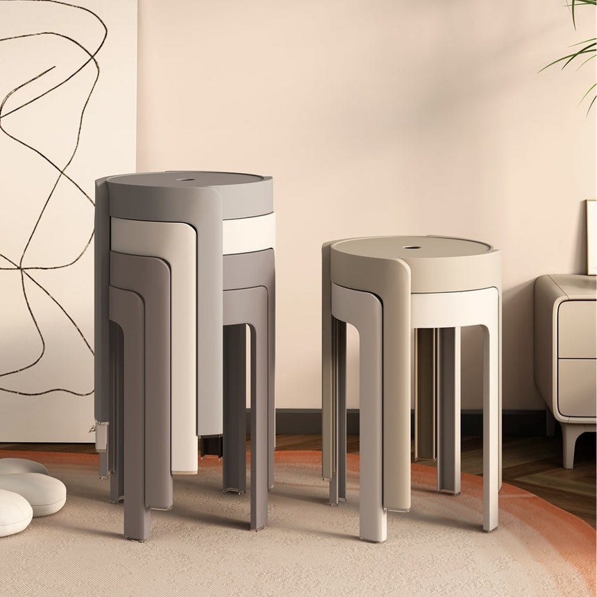 A&D Marisol Stylish Stackable Round Stool from A&D