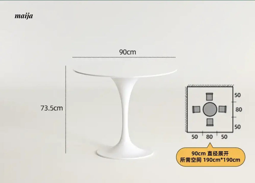 PUMPKIN BOX Round Tulip Dining Table from PUMPKIN BOX