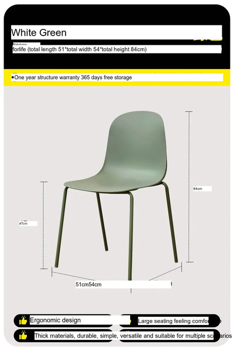 ABOUT WHITE Isolde Minimalist Stackable Dining Chair from ABOUT WHITE