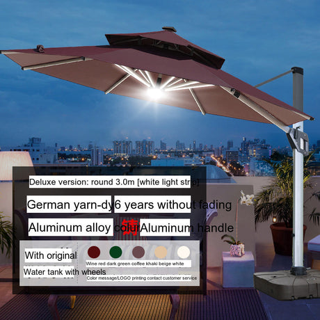 MOJIA Selene Solar-Powered Garden Umbrella with Ambient Glow from MOJIA