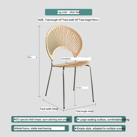 ABOUT WHITE Elowen Sleek Retro Dining Chair from ABOUT WHITE