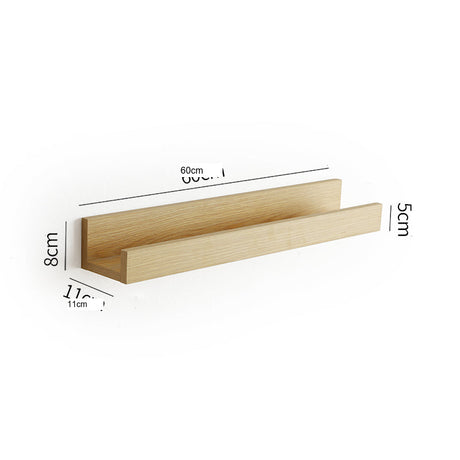 OGI NO RYOHIN Wall-Hung Shelf with Solid Wood Hooks from HOBBYTREE