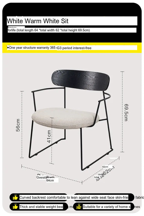 ABOUT WHITE Elowen Cozy Modern Dining Chair from ABOUT WHITE